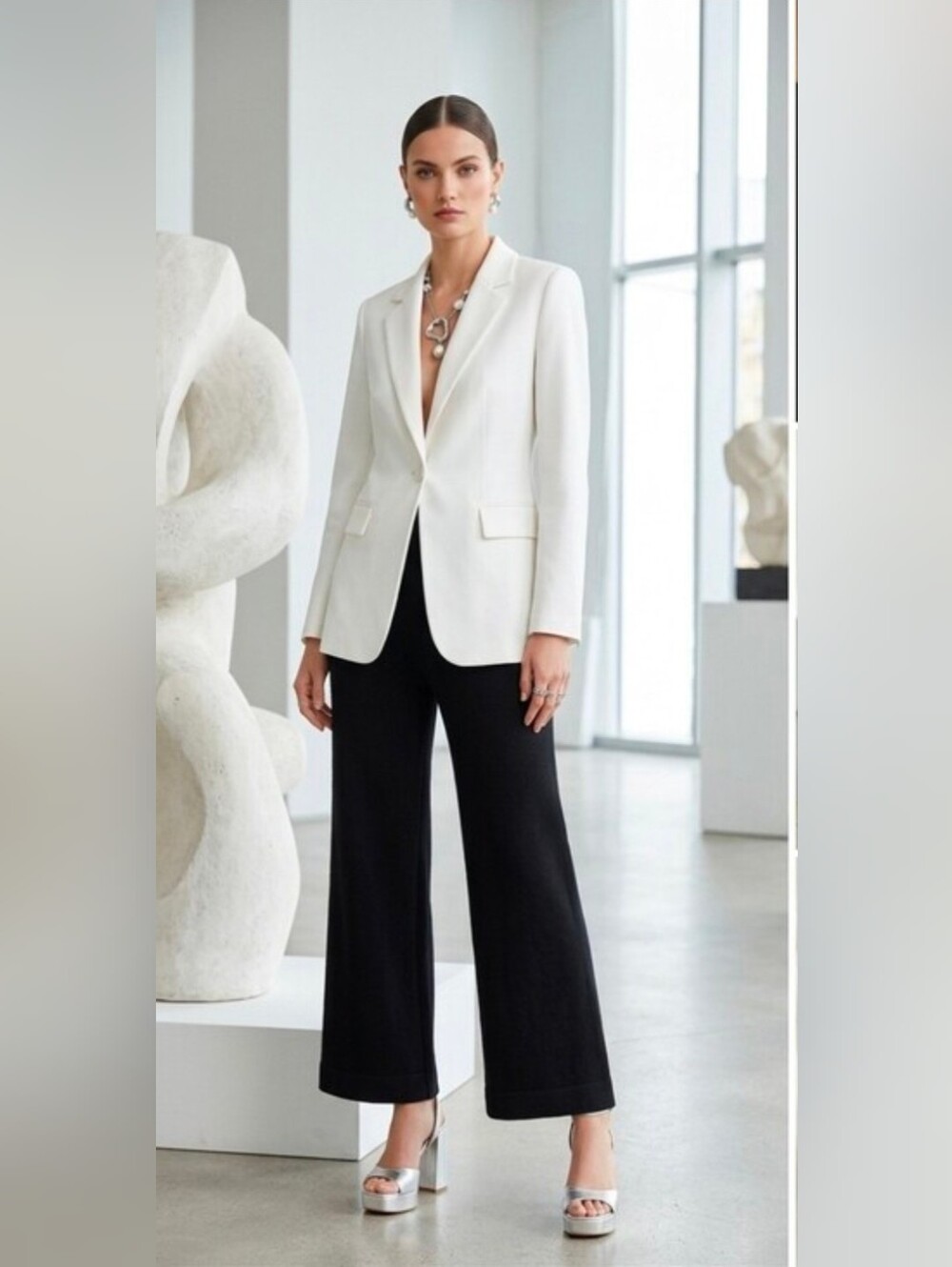 69. St. John Knit Wide Leg Ankle Pant *As Is